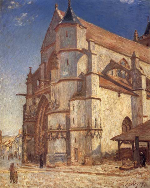 The Church at Moret in Morning Sun